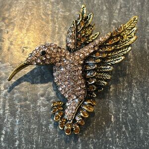Hummingbird brooch/pendant rhinestone